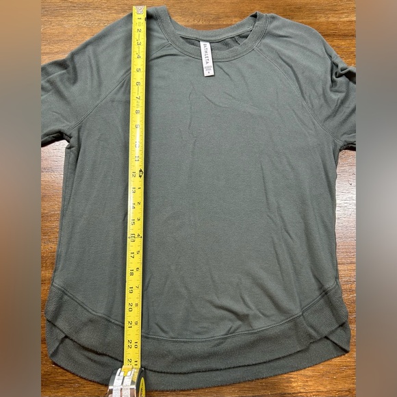 Athleta Size S Green Serenity Women's Long Sleeve Sweatshirt - Picture 5 of 5
